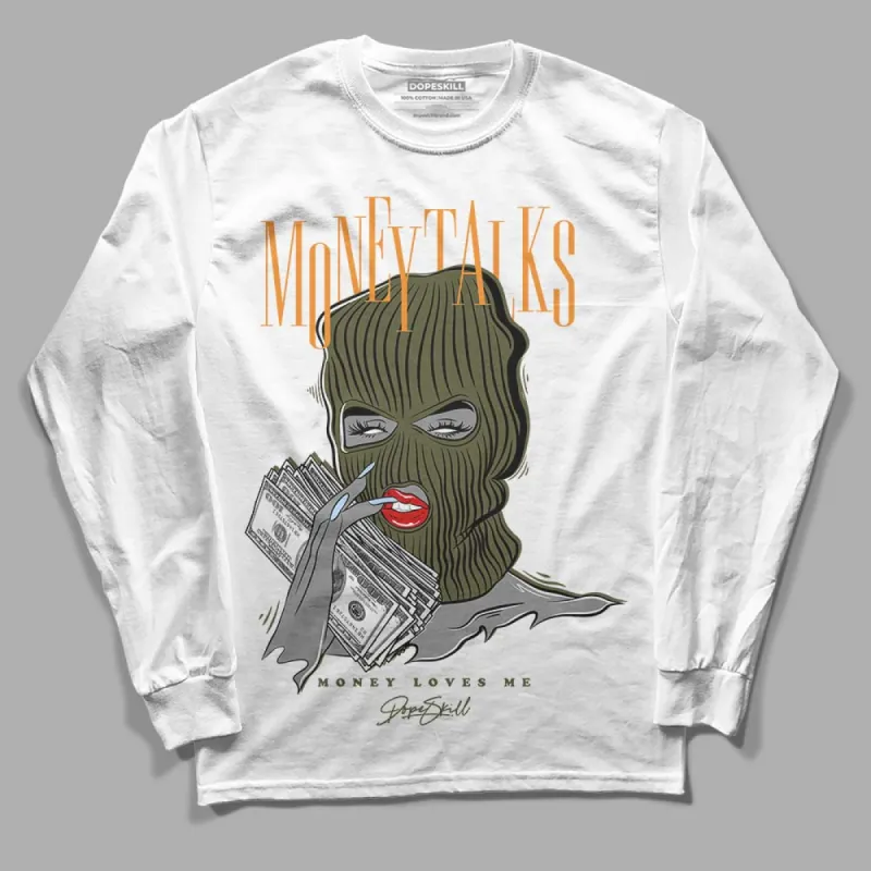Olive 5s DopeSkill Long Sleeve T-Shirt Money Talks Graphic sold by DopeSkill