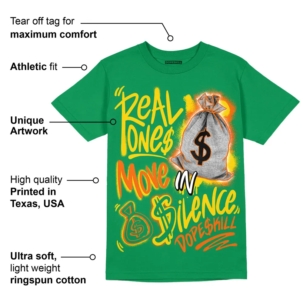 Green Collection DopeSkill Green T-shirt Real Ones Move In Silence Graphic sold by DopeSkill product image thumbnail 2