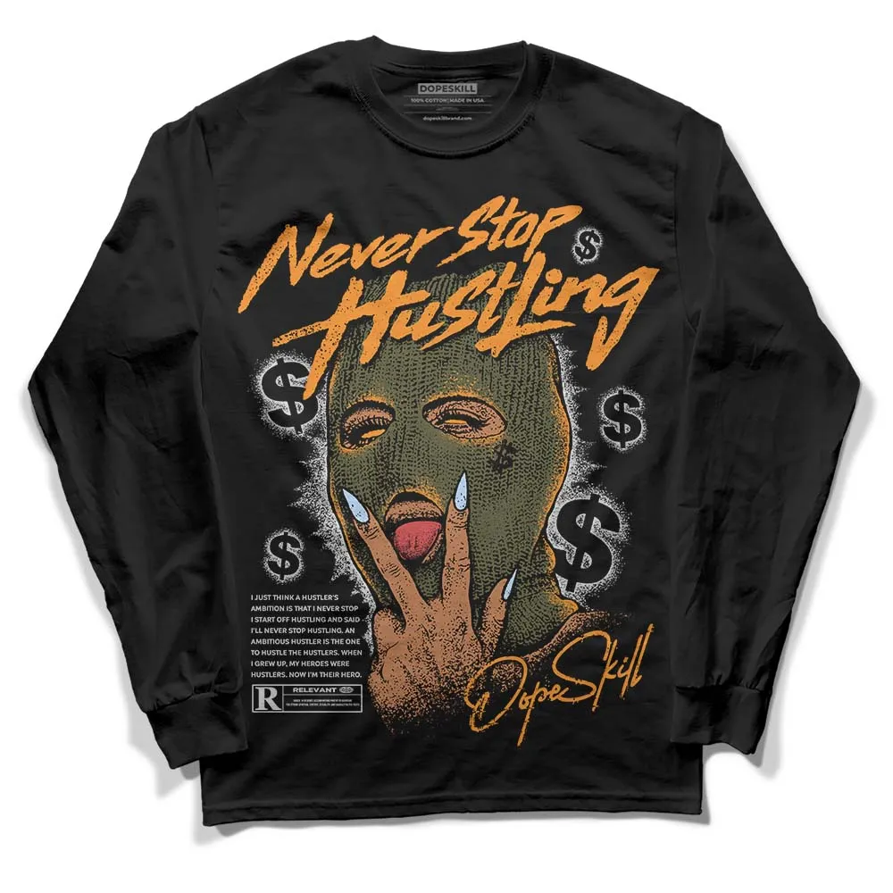 Olive 5s DopeSkill Long Sleeve T-Shirt Never Stop Hustling Graphic sold by DopeSkill product image thumbnail 2
