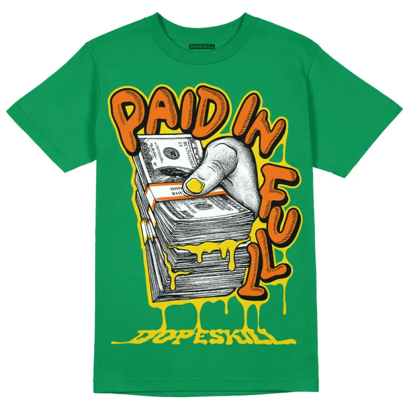 Green Collection DopeSkill Green T-shirt Paid In Full Graphic sold by DopeSkill