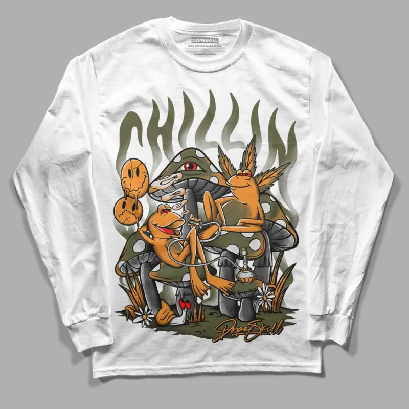 Olive 5s DopeSkill Long Sleeve T-Shirt Chillin Graphic sold by DopeSkill