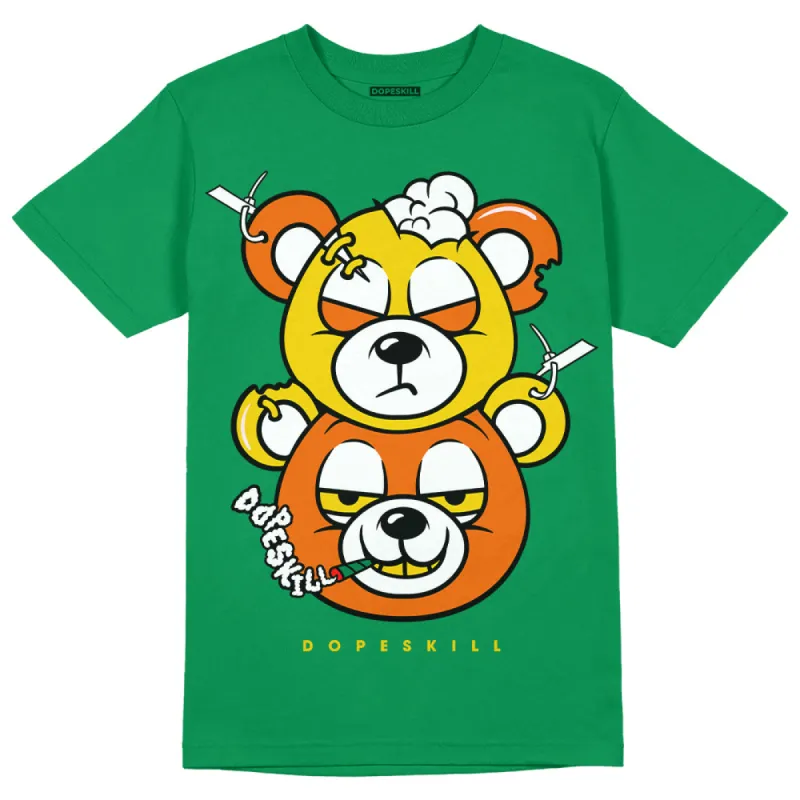 Green Collection DopeSkill Green T-shirt New Double Bear Graphic made by DopeSkill