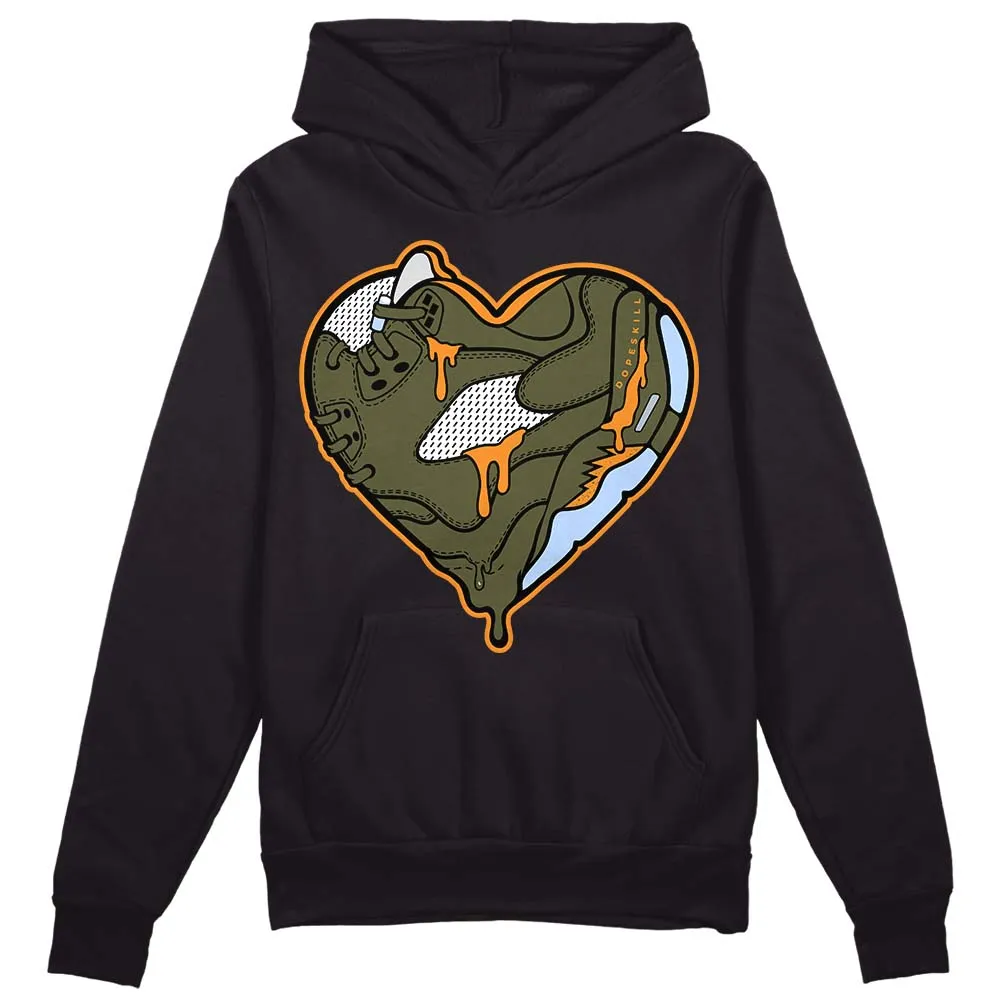 Olive 5s DopeSkill Hoodie Sweatshirt Heart Jordan 5 Graphic sold by DopeSkill product image thumbnail 2