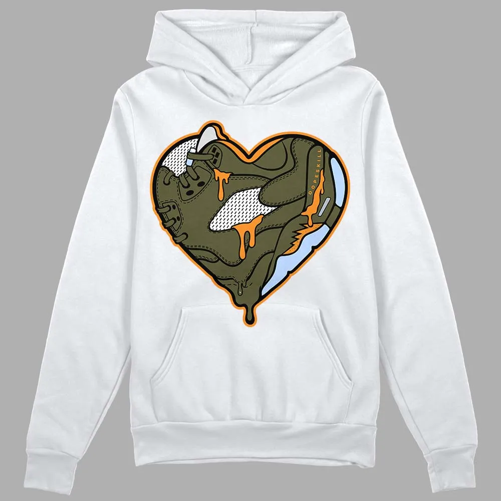 Olive 5s DopeSkill Hoodie Sweatshirt Heart Jordan 5 Graphic sold by DopeSkill