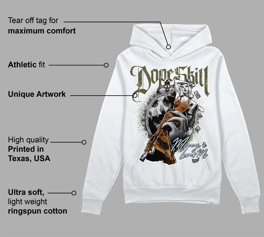 Olive 5s DopeSkill Hoodie Sweatshirt Money Loves Me Graphic sold by DopeSkill product image thumbnail 3