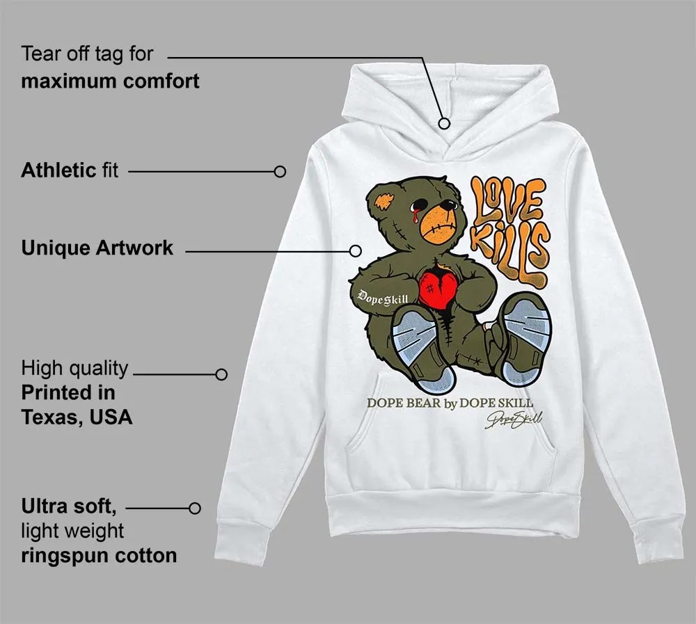 Olive 5s DopeSkill Hoodie Sweatshirt Love Kills Graphic sold by DopeSkill product image thumbnail 3