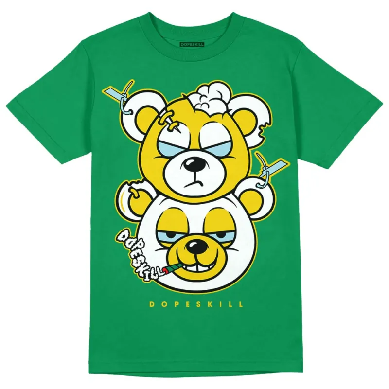 Lucky Green 5s DopeSkill Green T-shirt New Double Bear Graphic sold by DopeSkill
