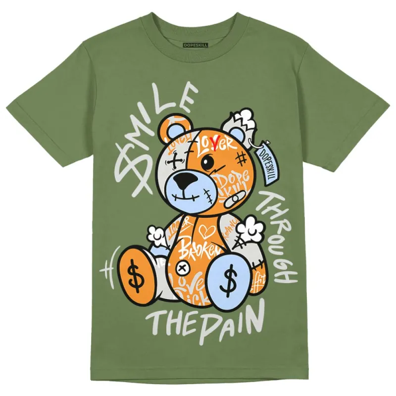 Olive 5s DopeSkill Olive T-shirt Smile Through The Pain Graphic made by DopeSkill