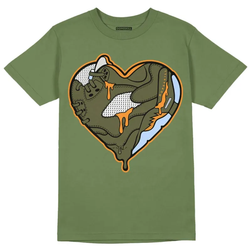 Olive 5s DopeSkill Olive T-shirt Heart Jordan 5 Graphic made by DopeSkill
