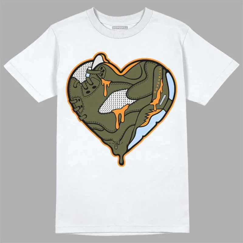 Olive 5s DopeSkill T-Shirt Heart Jordan 5 Graphic sold by DopeSkill