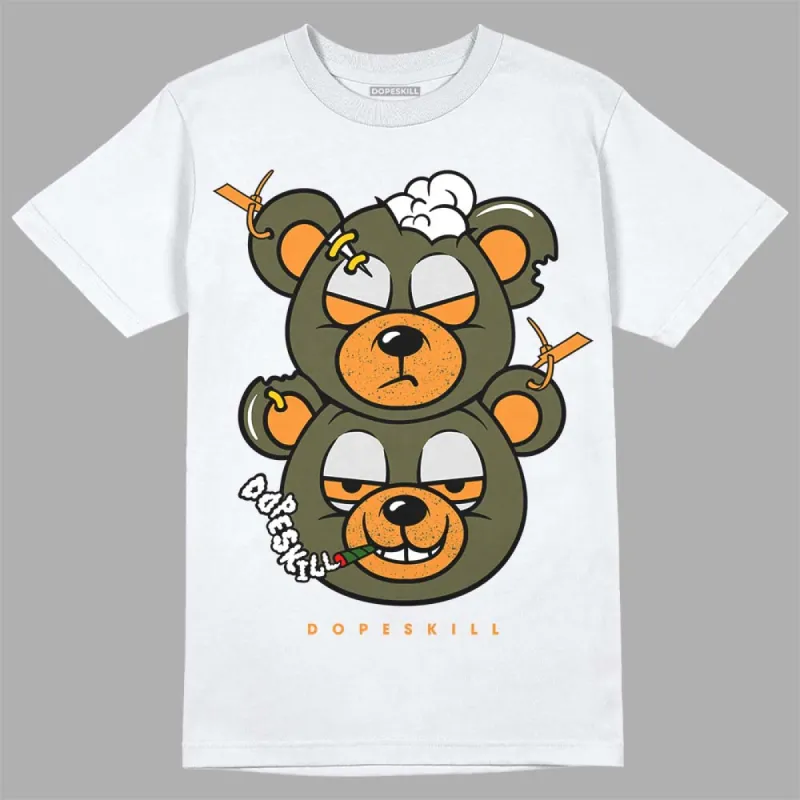 Olive 5s DopeSkill T-Shirt New Double Bear Graphic sold by DopeSkill