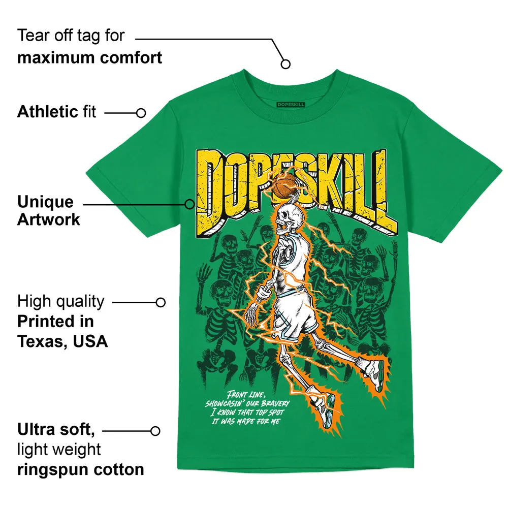 Lucky Green 5s DopeSkill Green T-shirt Thunder Dunk Graphic sold by DopeSkill product image thumbnail 2