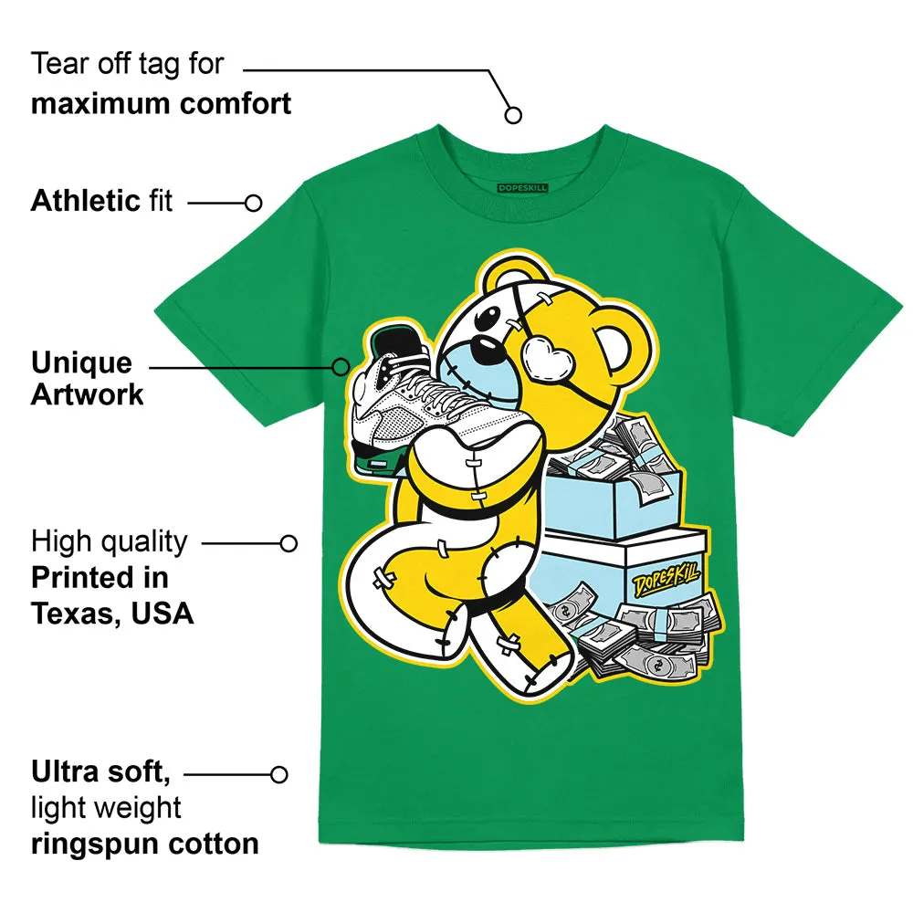 Lucky Green 5s DopeSkill Green T-shirt Bear Steals Sneaker Graphic sold by DopeSkill product image thumbnail 2