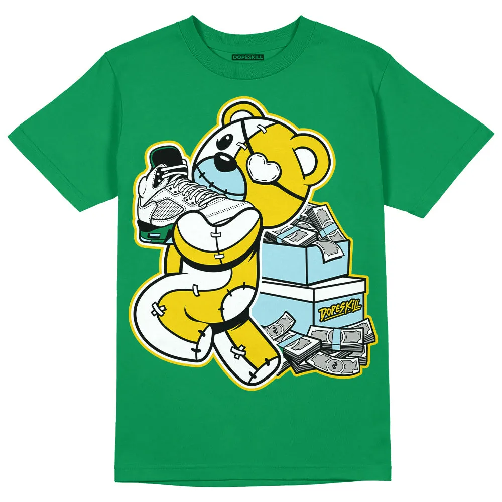 Lucky Green 5s DopeSkill Green T-shirt Bear Steals Sneaker Graphic sold by DopeSkill