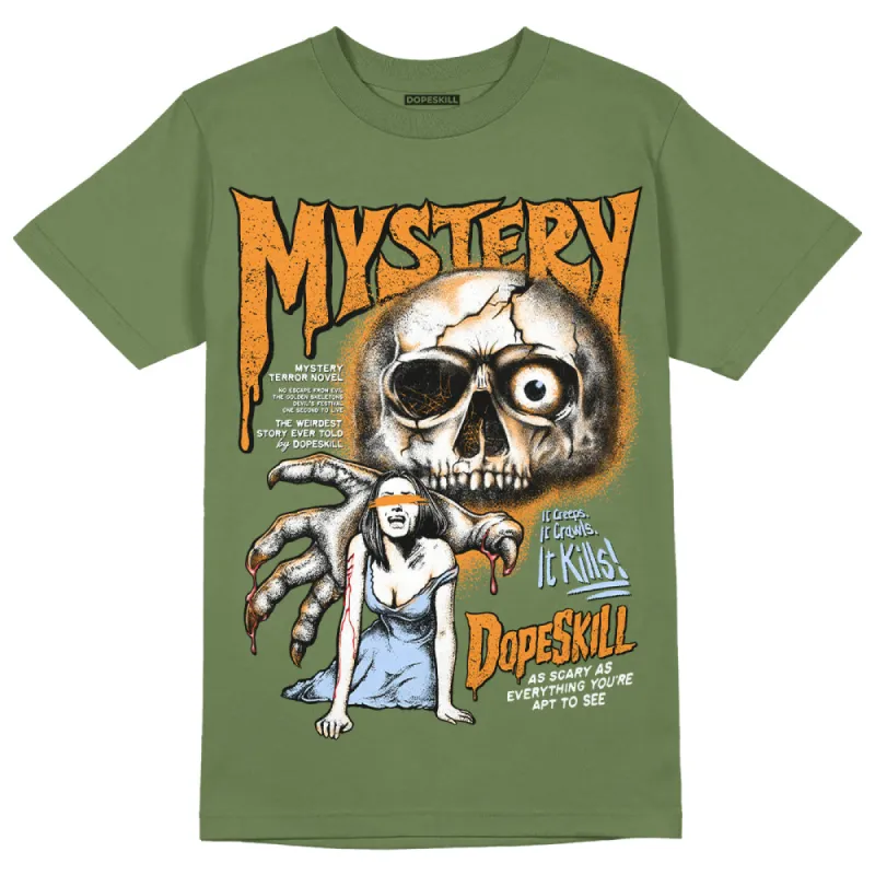 Olive 5s DopeSkill Olive T-shirt Mystery Ghostly Grasp Graphic sold by DopeSkill