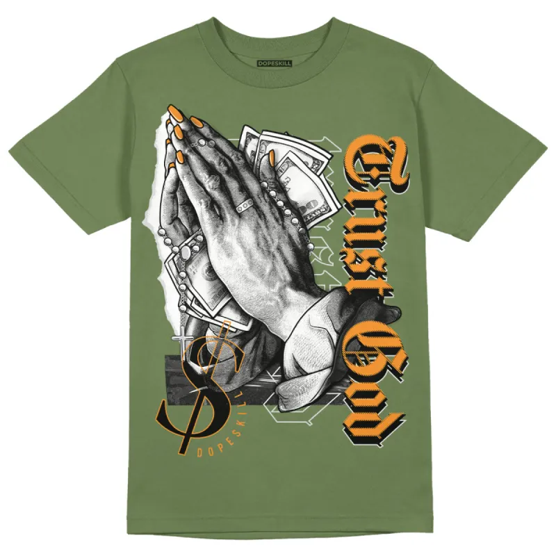 Olive 5s DopeSkill Olive T-shirt Trust God Graphic sold by DopeSkill
