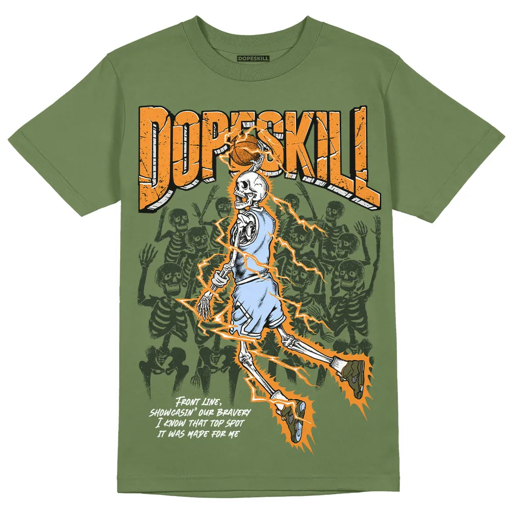Olive 5s DopeSkill Olive T-shirt Thunder Dunk Graphic sold by DopeSkill