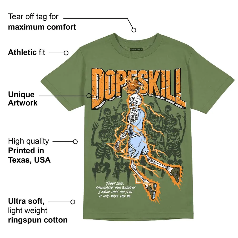 Olive 5s DopeSkill Olive T-shirt Thunder Dunk Graphic sold by DopeSkill product image thumbnail 2