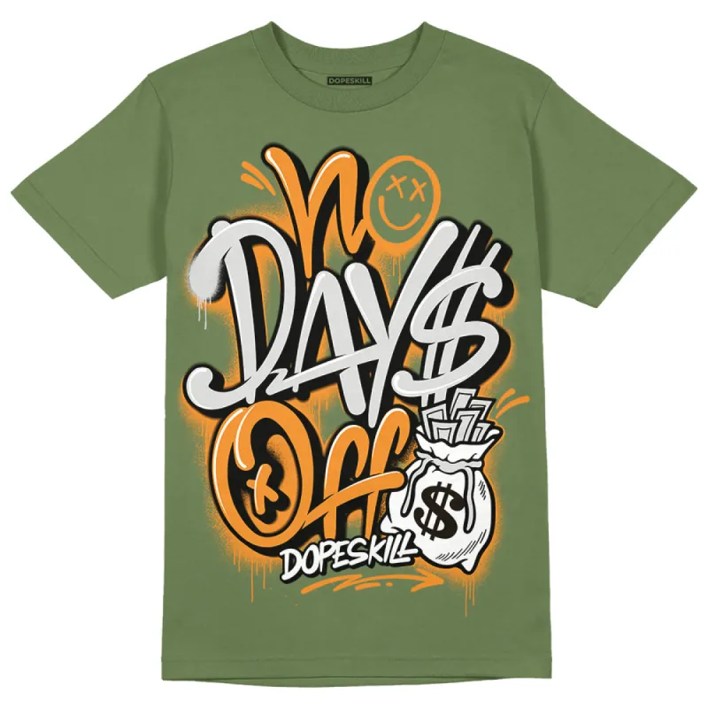 Olive 5s DopeSkill Olive T-shirt No Days Off Graphic made by DopeSkill