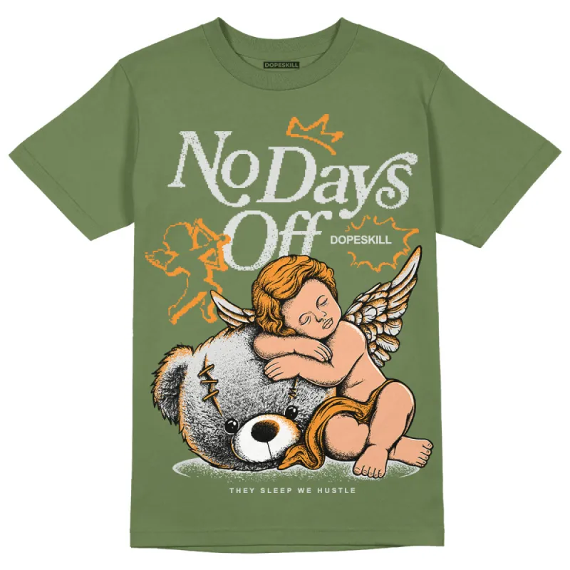Olive 5s DopeSkill Olive T-shirt New No Days Off Graphic made by DopeSkill