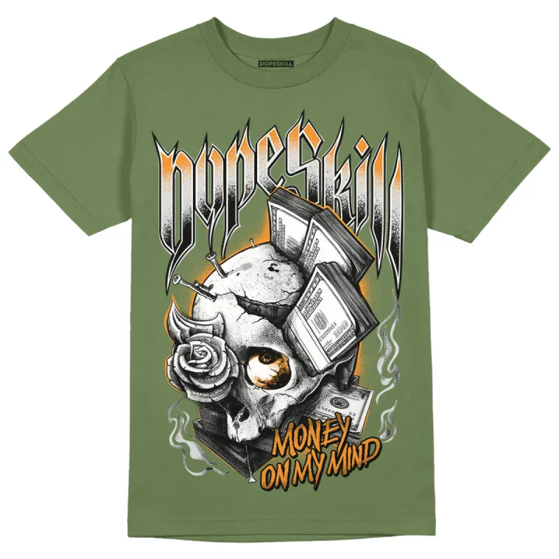 Olive 5s DopeSkill Olive T-shirt Money On My Mind Graphic made by DopeSkill