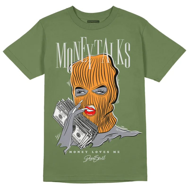 Olive 5s DopeSkill Olive T-shirt Money Talks Graphic sold by DopeSkill