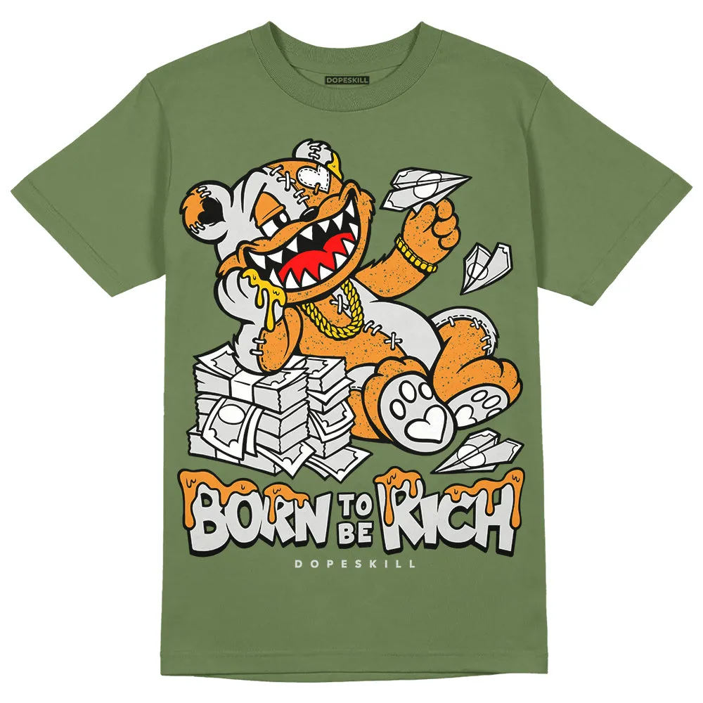 Olive 5s DopeSkill Olive T-shirt Born To Be Rich Graphic sold by DopeSkill