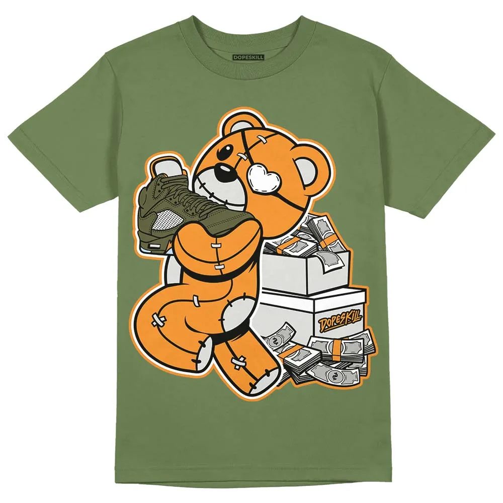Olive 5s DopeSkill Olive T-shirt Bear Steals Sneaker Graphic sold by DopeSkill