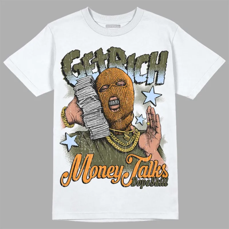 Olive 5s DopeSkill T-Shirt Get Rich Graphic sold by DopeSkill