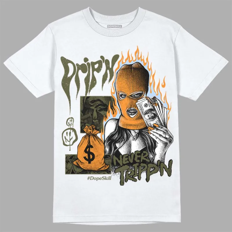 Olive 5s DopeSkill T-Shirt Drip'n Never Tripp'n Graphic sold by DopeSkill