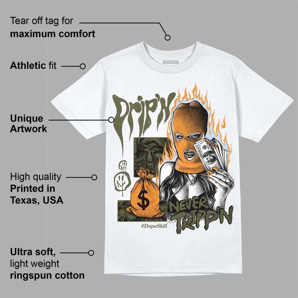 Olive 5s DopeSkill T-Shirt Drip'n Never Tripp'n Graphic sold by DopeSkill product image thumbnail 3