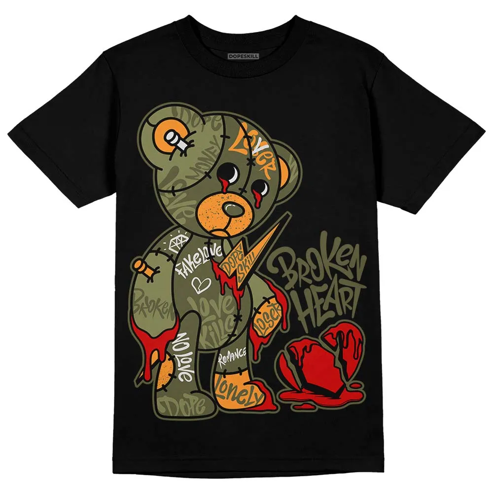 Olive 5s DopeSkill T-Shirt Broken Heart Graphic sold by DopeSkill product image thumbnail 2
