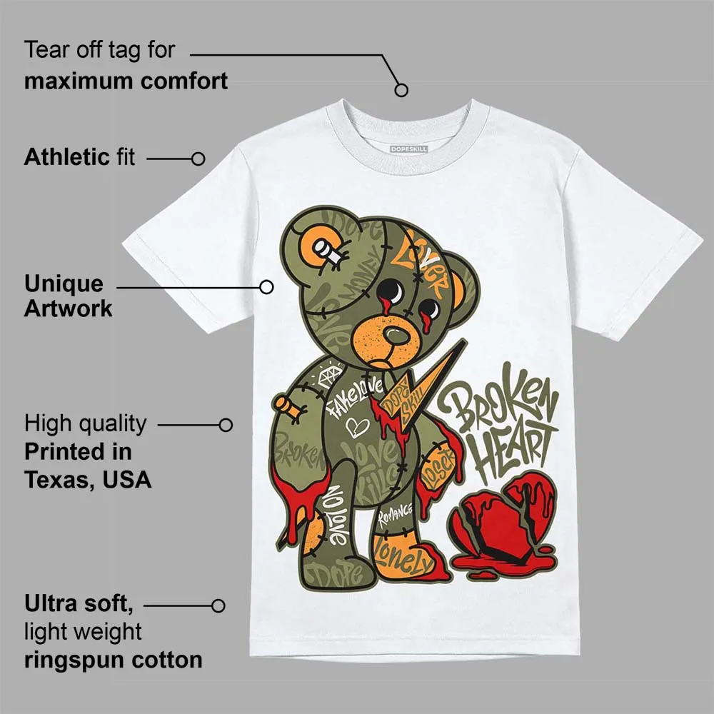 Olive 5s DopeSkill T-Shirt Broken Heart Graphic sold by DopeSkill product image thumbnail 3
