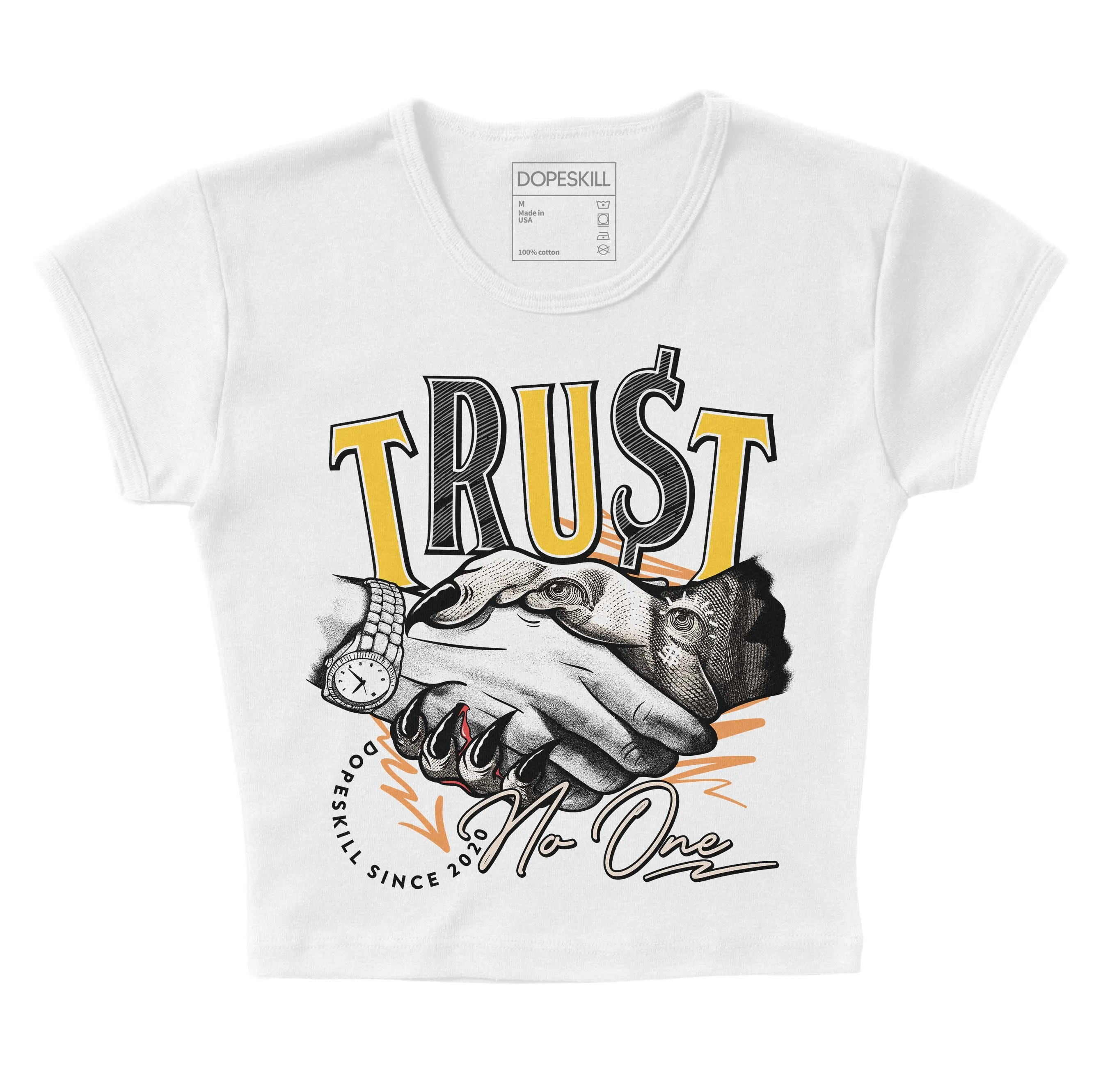 Sail 4s DopeSkill Women's Crop Top Trust No One Graphic sold by DopeSkill product image thumbnail 2