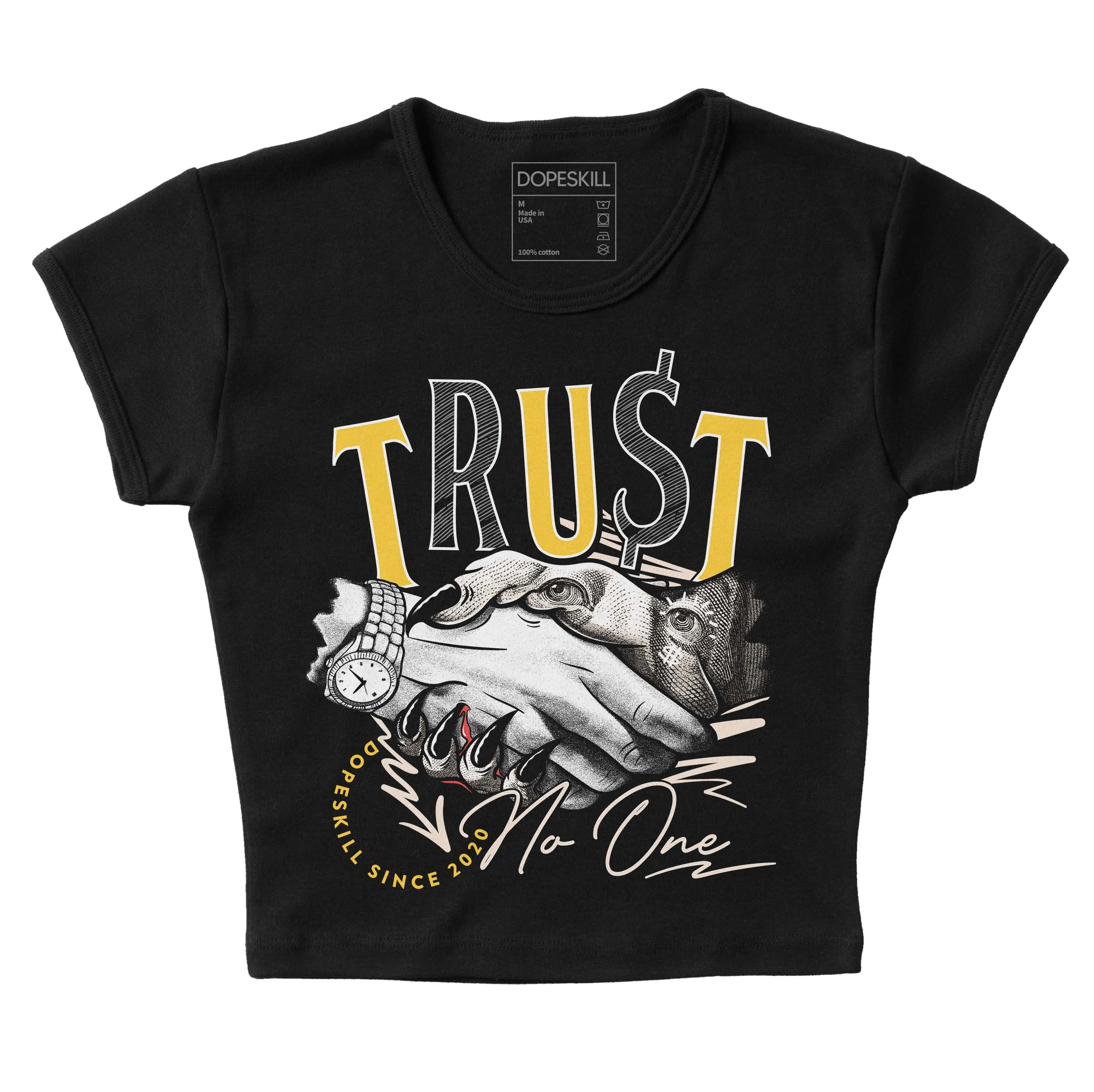 Sail 4s DopeSkill Women's Crop Top Trust No One Graphic sold by DopeSkill