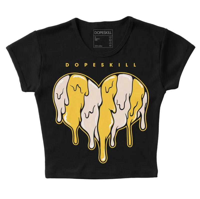 Sail 4s DopeSkill Women's Crop Top Slime Drip Heart Graphic sold by DopeSkill