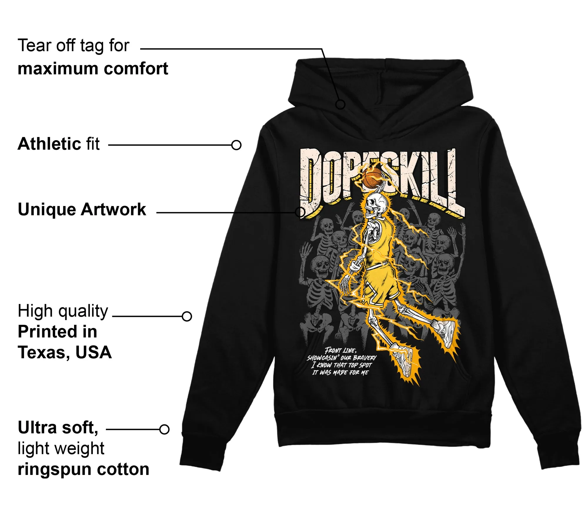 Sail 4s DopeSkill Hoodie Sweatshirt Thunder Dunk Graphic sold by DopeSkill product image thumbnail 3