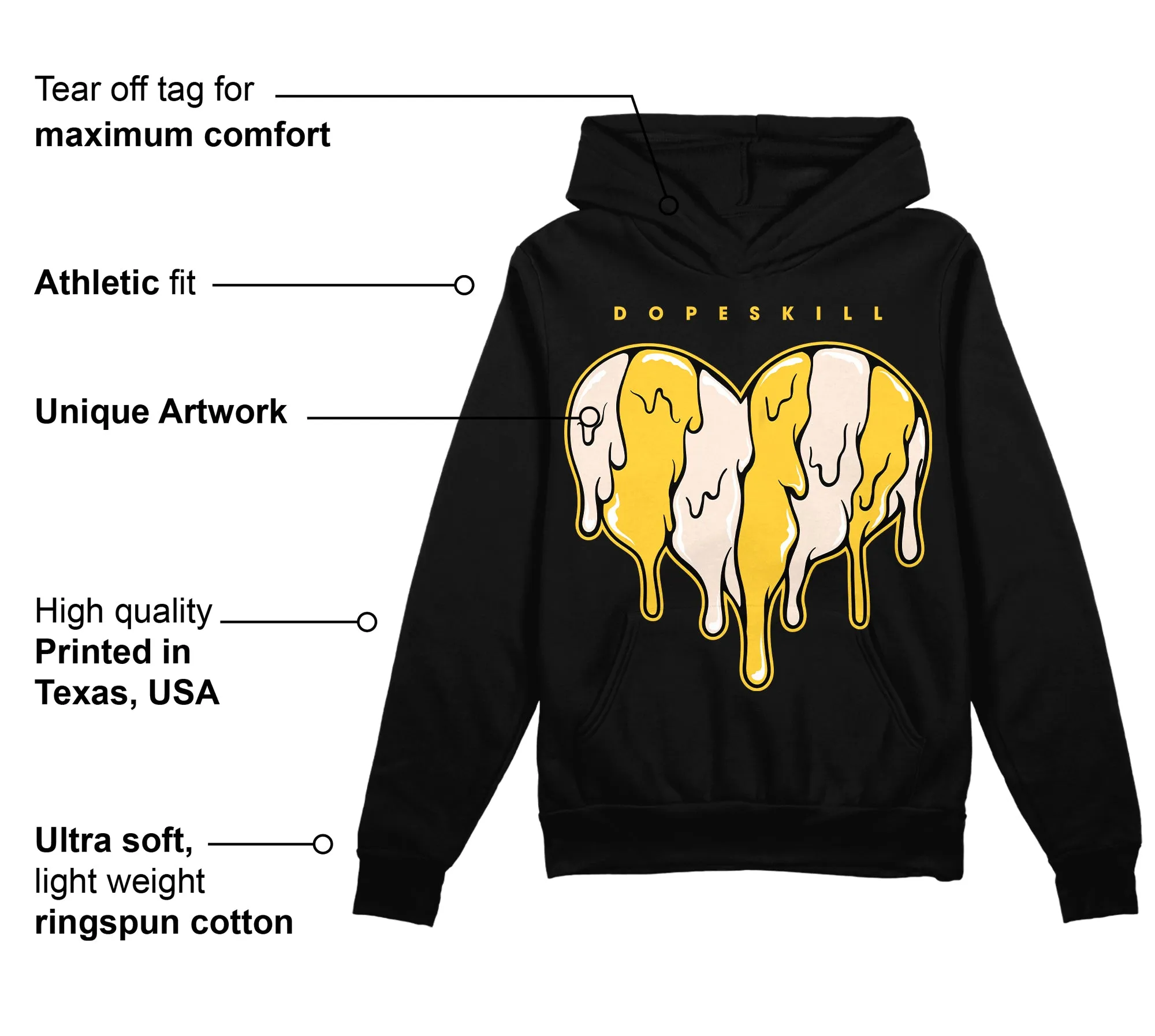 Sail 4s DopeSkill Hoodie Sweatshirt Slime Drip Heart Graphic sold by DopeSkill product image thumbnail 3