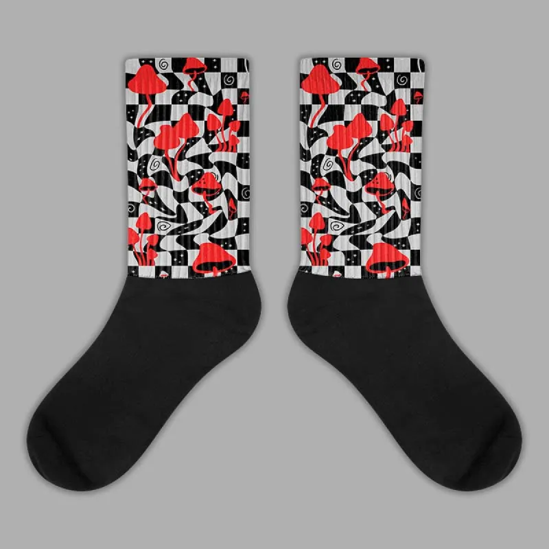 AJ Spizike Bred DopeSkill Sublimated Socks Mushroom Graphic sold by DopeSkill