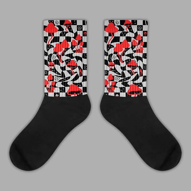AJ Spizike Bred DopeSkill Sublimated Socks Mushroom Graphic sold by DopeSkill