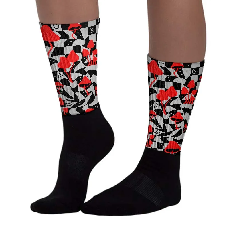 AJ Spizike Bred DopeSkill Sublimated Socks Mushroom Graphic sold by DopeSkill product image thumbnail 3