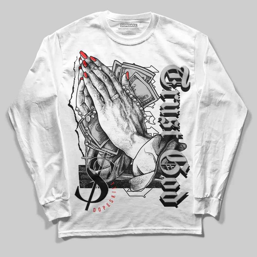 AJ Spizike Bred DopeSkill Long Sleeve T-Shirt Trust God Graphic sold by DopeSkill product image thumbnail 2