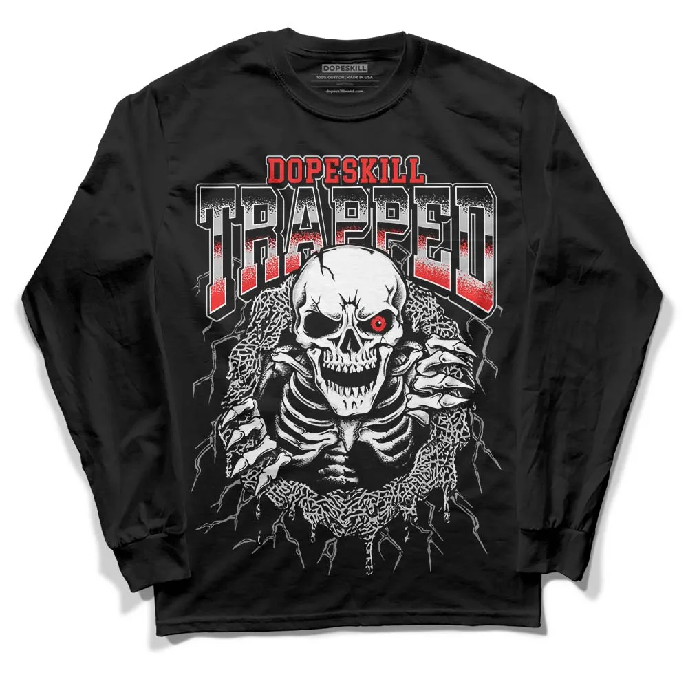 AJ Spizike Bred DopeSkill Long Sleeve T-Shirt Trapped Halloween Graphic sold by DopeSkill