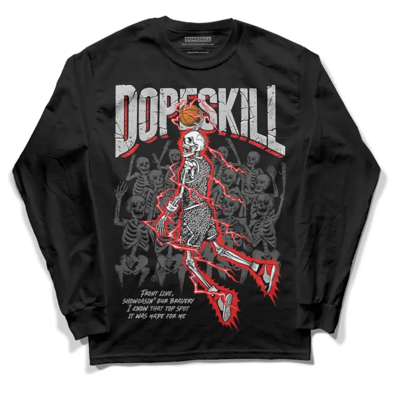 AJ Spizike Bred DopeSkill Long Sleeve T-Shirt Thunder Dunk Graphic sold by DopeSkill