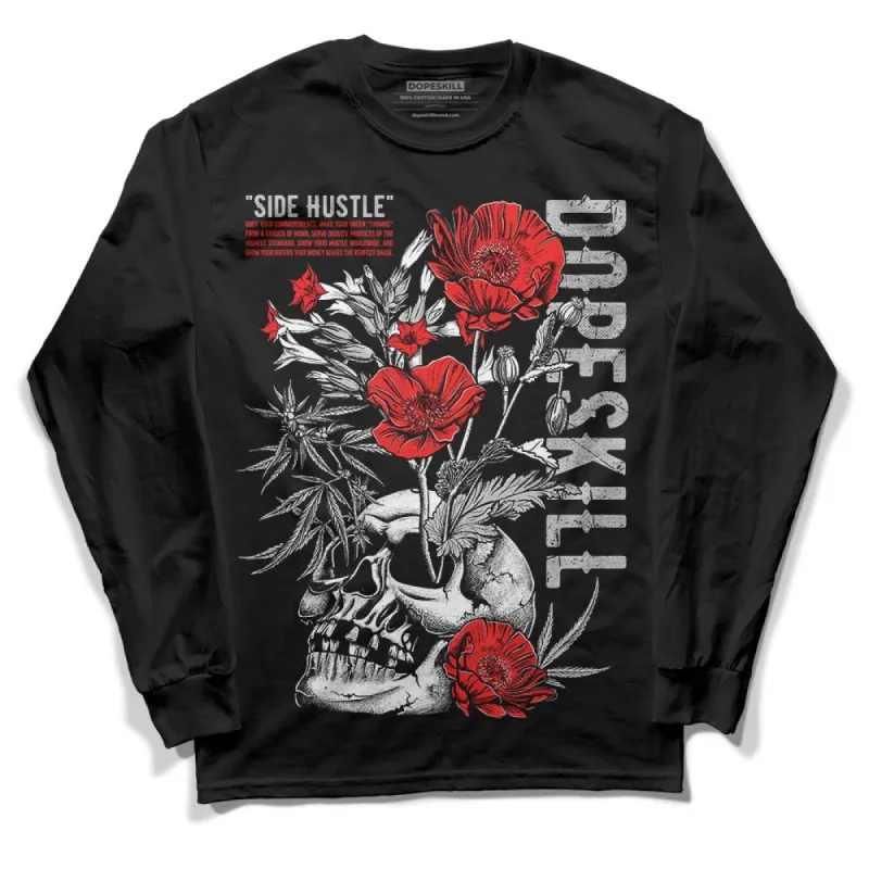 AJ Spizike Bred DopeSkill Long Sleeve T-Shirt Side Hustle Graphic sold by DopeSkill
