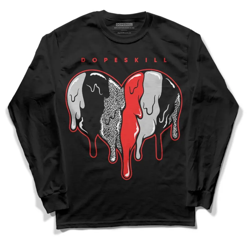 AJ Spizike Bred DopeSkill Long Sleeve T-Shirt Slime Drip Heart Graphic sold by DopeSkill