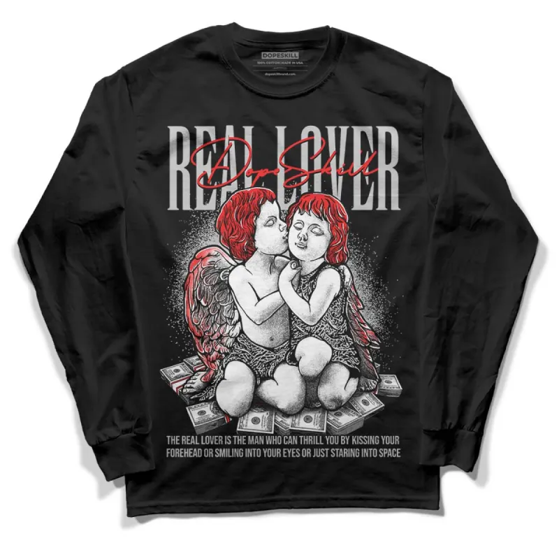 AJ Spizike Bred DopeSkill Long Sleeve T-Shirt Real Lover Graphic sold by DopeSkill
