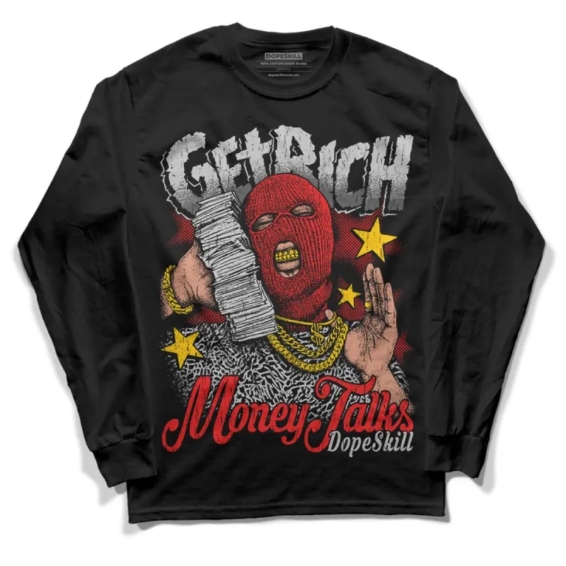 AJ Spizike Bred DopeSkill Long Sleeve T-Shirt Get Rich Graphic sold by DopeSkill