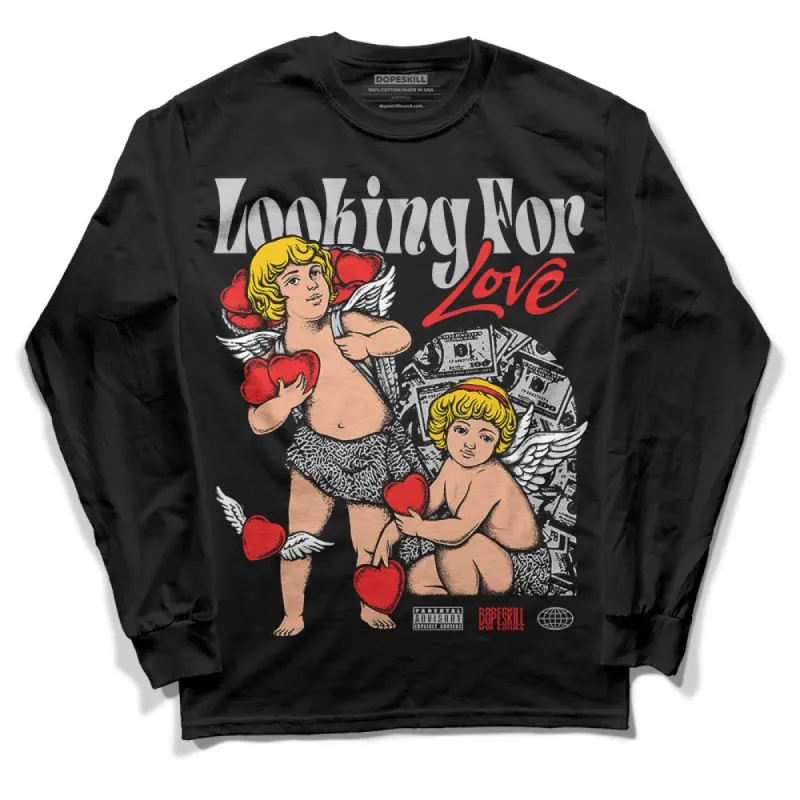 AJ Spizike Bred DopeSkill Long Sleeve T-Shirt Looking For Love Graphic sold by DopeSkill