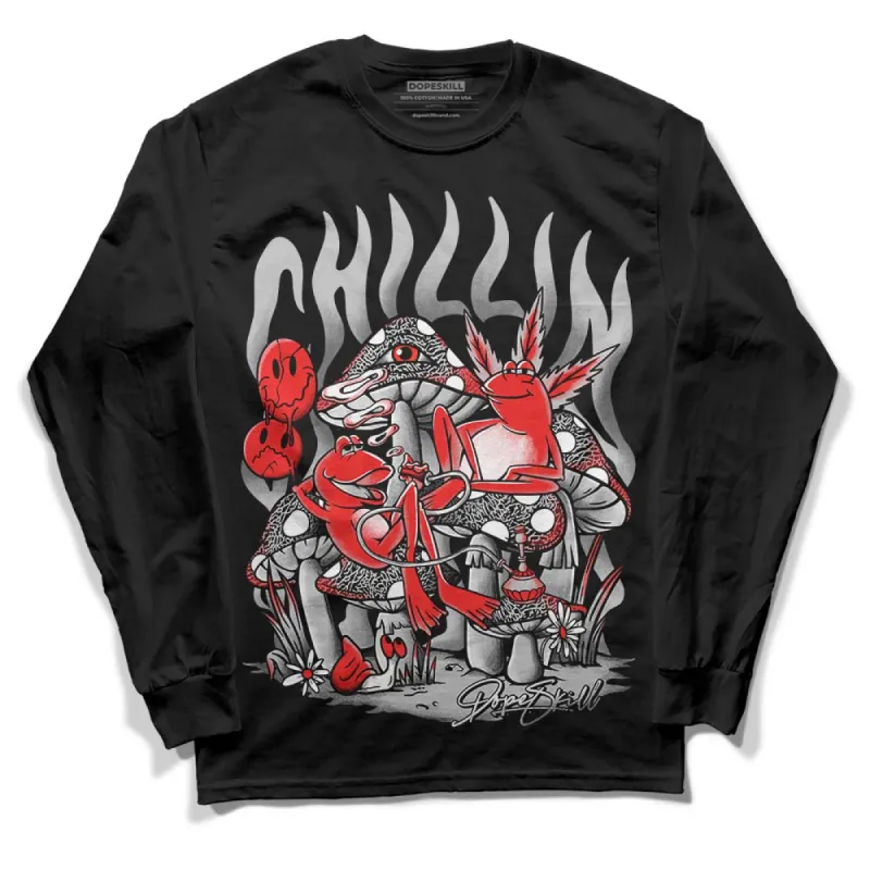 AJ Spizike Bred DopeSkill Long Sleeve T-Shirt Chillin Graphic sold by DopeSkill